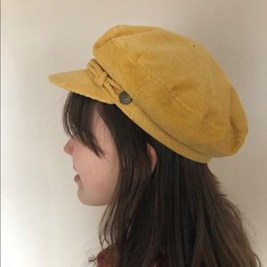 Brixton Baker boy / fiddler cap in mustard yellow